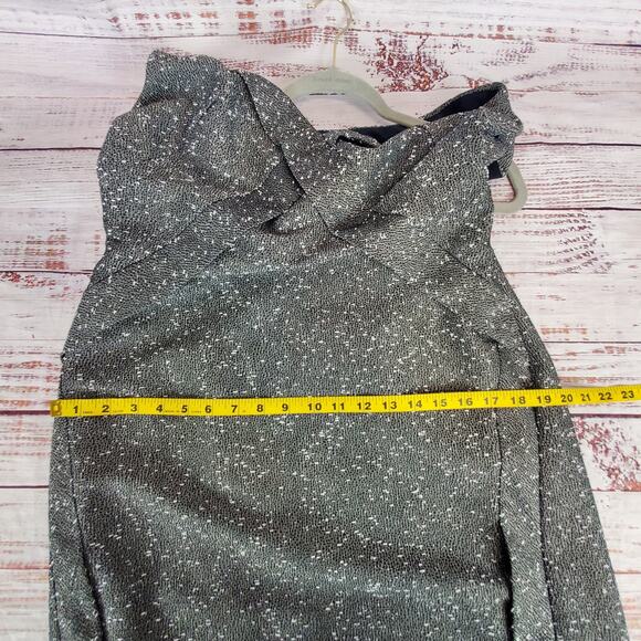 Zac Posen Gray Praire Wind/Black Tweed Sleeveless Pleated Whimsy Sheath Dress 12 - Picture 9 of 12